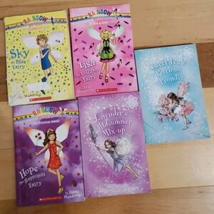 Scholastic Rainbow Magic Fairy Books & Other Fairy Books Lot Of 5